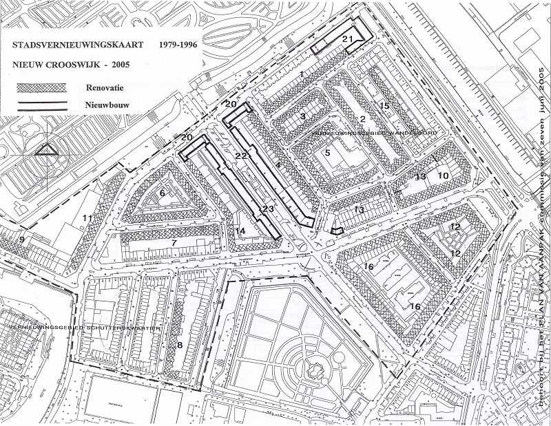 Stadsverniewingskaart 1979-1996 Nieuw Crooswijk